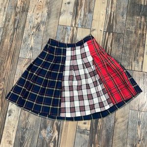 Girls plaid school skirt